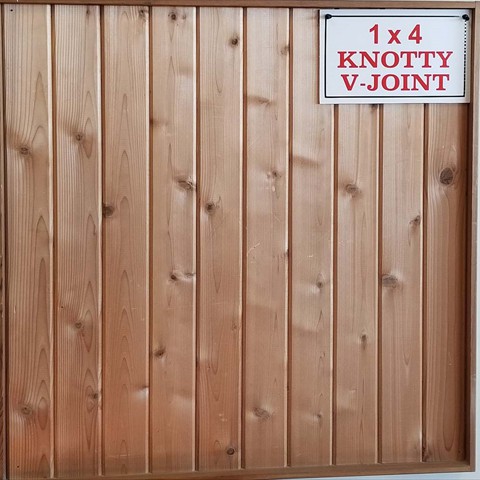 1 X 4 Knotty V-Joint